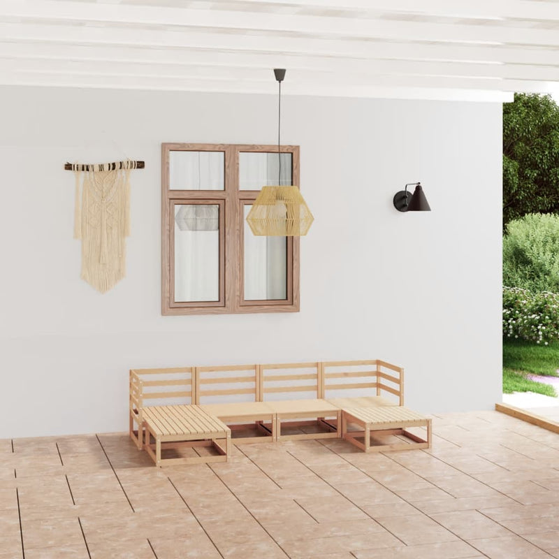 vidaXL 6 Piece Garden Lounge Set Solid Pinewood