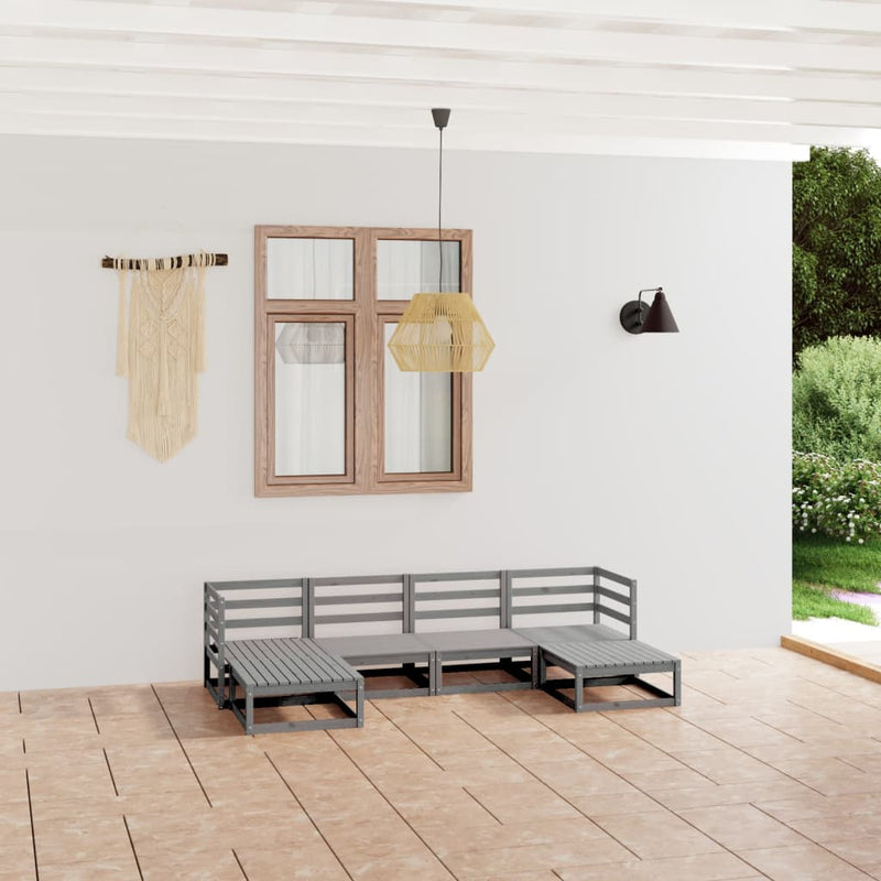 vidaXL 6 Piece Garden Lounge Set Solid Pinewood