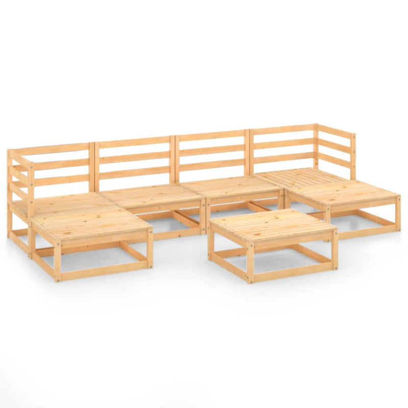 vidaXL 7 Piece Garden Lounge Set Solid Pinewood