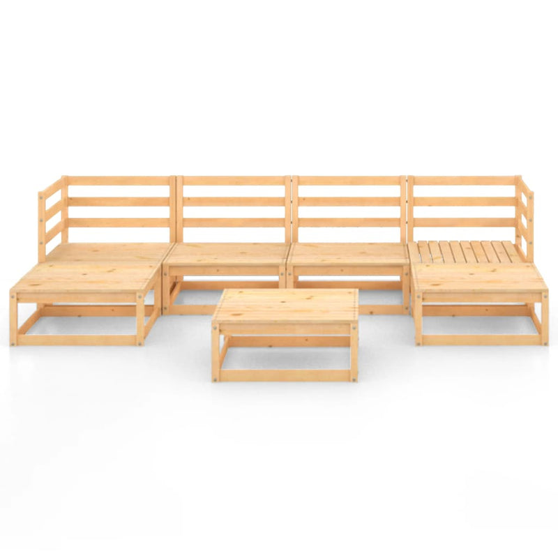 vidaXL 7 Piece Garden Lounge Set Solid Pinewood