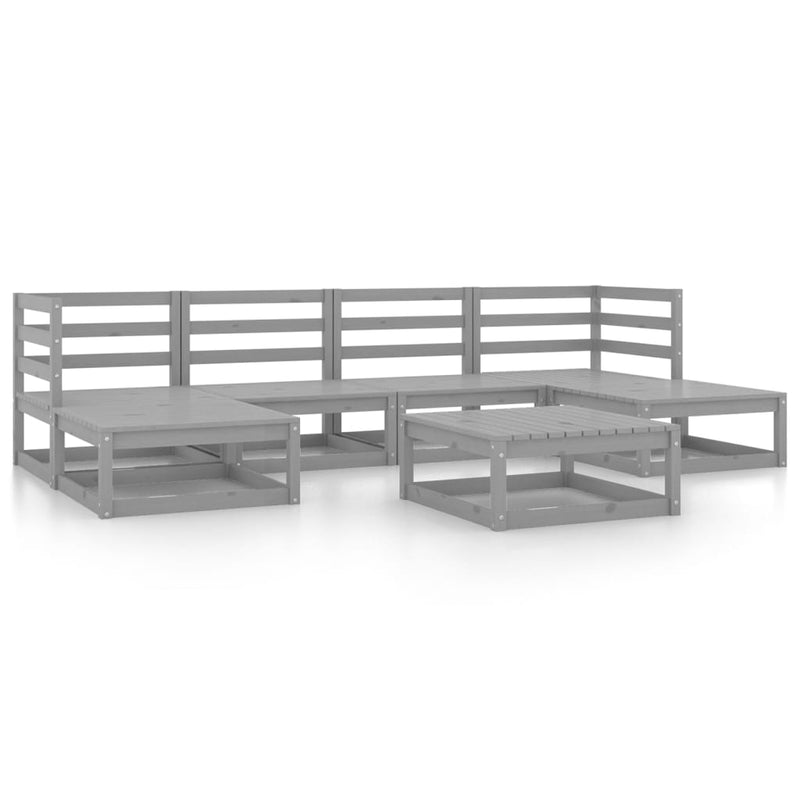 vidaXL 7 Piece Garden Lounge Set Solid Pinewood