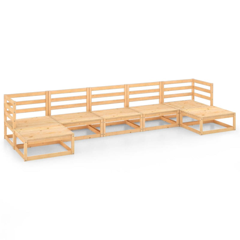 vidaXL 7 Piece Garden Lounge Set Solid Pinewood