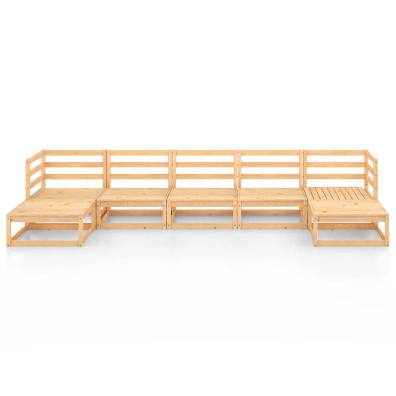 vidaXL 7 Piece Garden Lounge Set Solid Pinewood