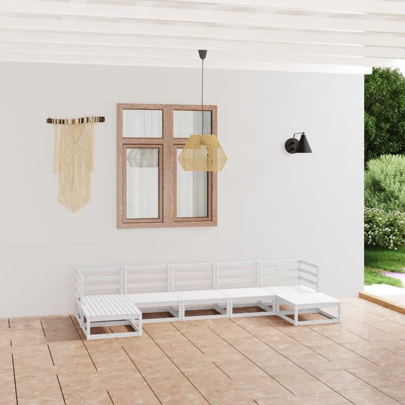 vidaXL 7 Piece Garden Lounge Set Solid Pinewood