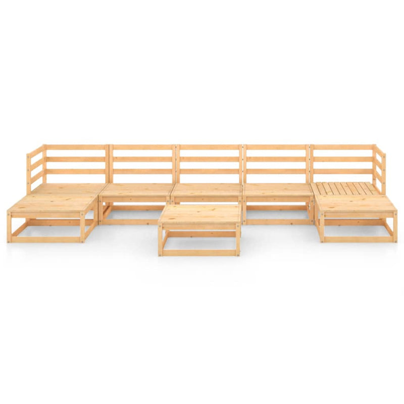 vidaXL 8 Piece Garden Lounge Set Solid Pinewood
