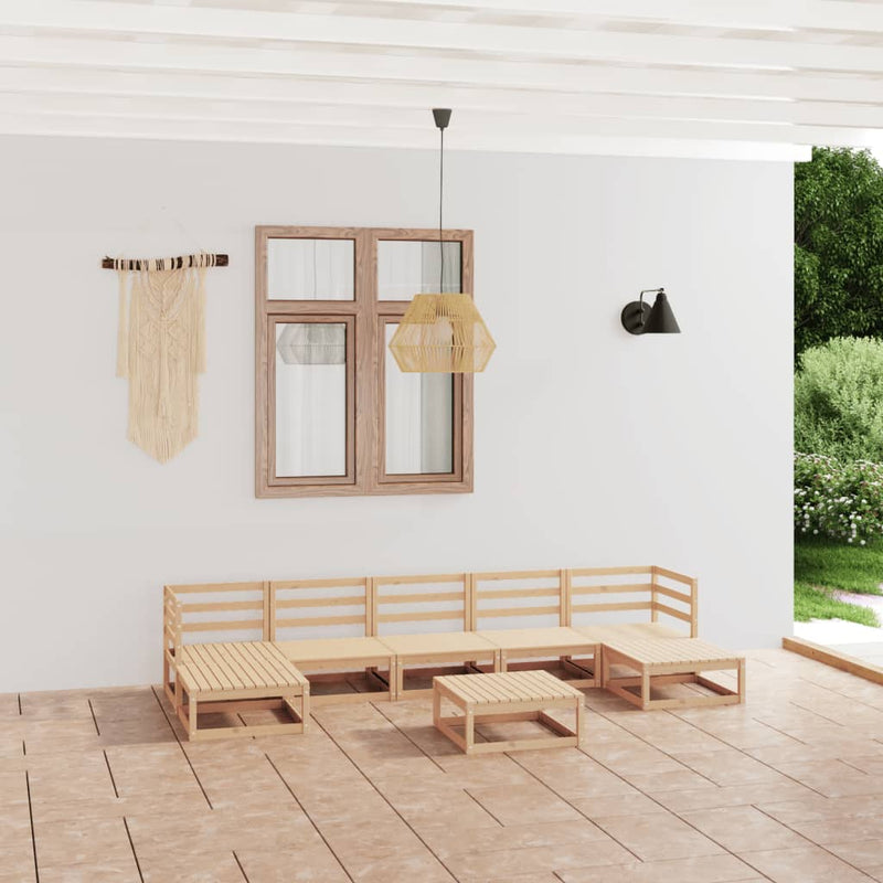 vidaXL 8 Piece Garden Lounge Set Solid Pinewood