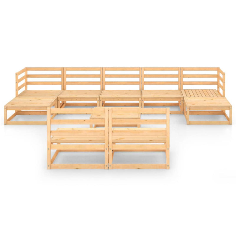 vidaXL 10 Piece Garden Lounge Set Solid Pinewood
