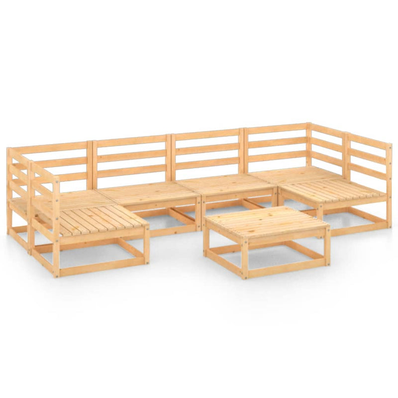 vidaXL 7 Piece Garden Lounge Set Solid Pinewood