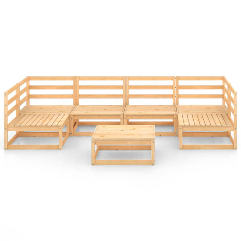 vidaXL 7 Piece Garden Lounge Set Solid Pinewood