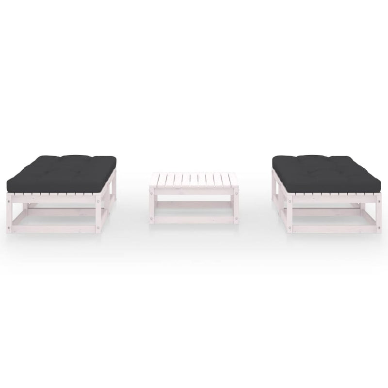 vidaXL 5 Piece Garden Lounge Set with Cushions Solid Pinewood