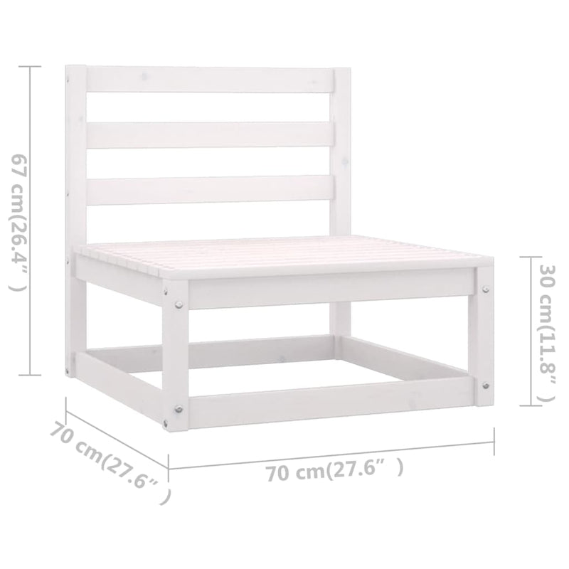 vidaXL 3-Seater Garden Sofa with Cushions Solid Pinewood