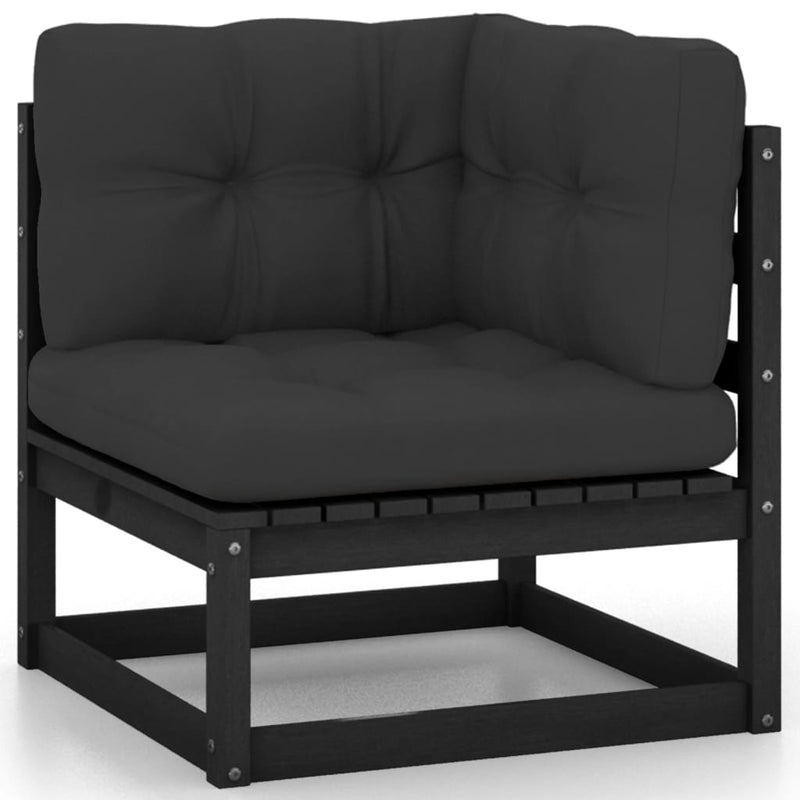vidaXL 4-Seater Garden Sofa with Cushions Solid Pinewood
