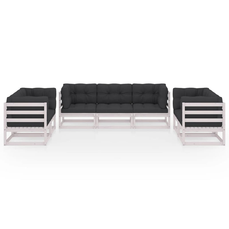 vidaXL 7 Piece Garden Lounge Set with Cushions Solid Pinewood