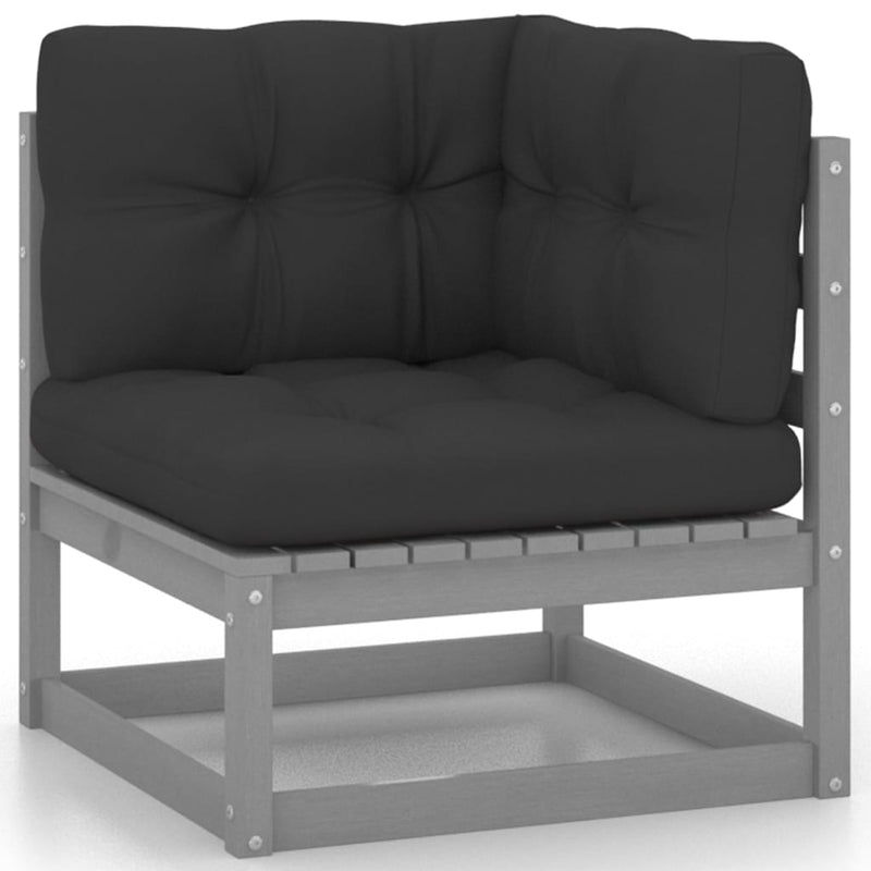vidaXL 3 Piece Garden Lounge Set with Cushions Solid Pinewood