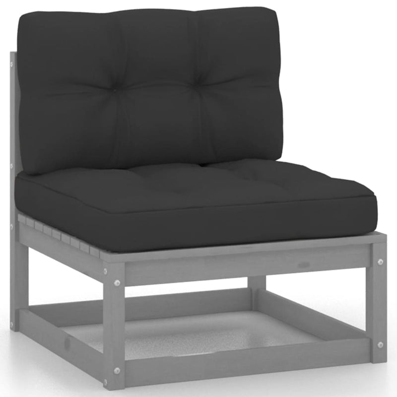 vidaXL 3 Piece Garden Lounge Set with Cushions Solid Pinewood