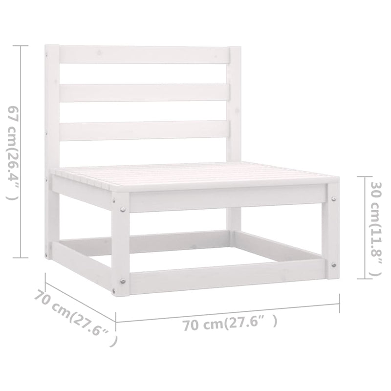 vidaXL 4 Piece Garden Lounge Set with Cushions Solid Pinewood