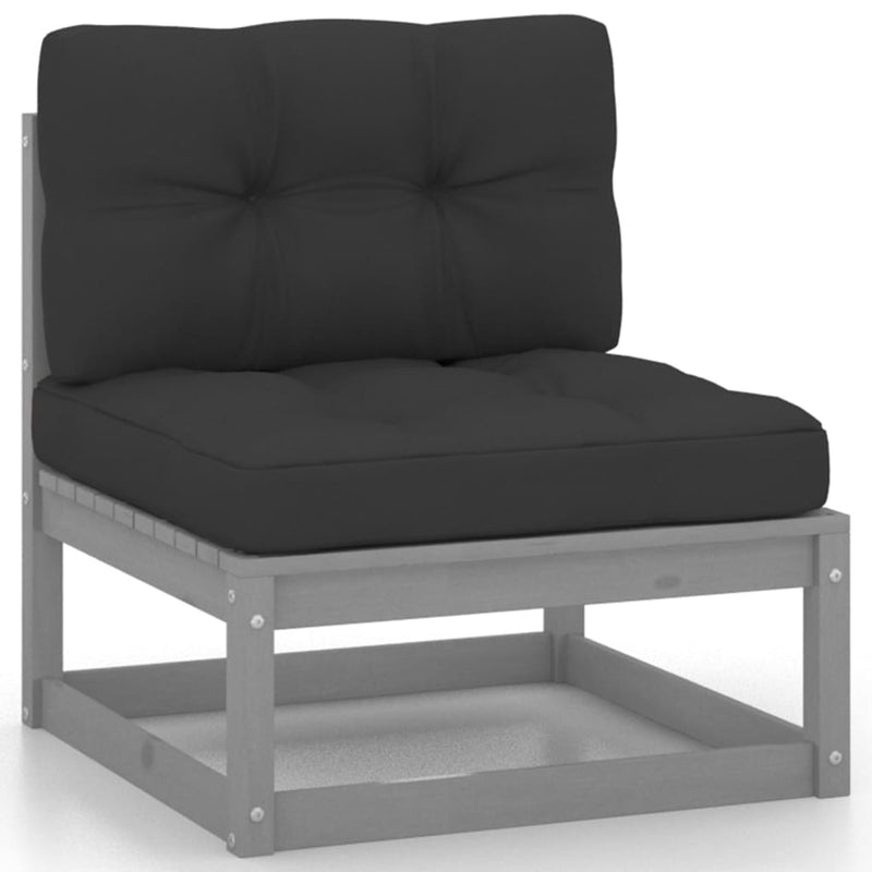vidaXL 5 Piece Garden Lounge Set with Cushions Solid Pinewood