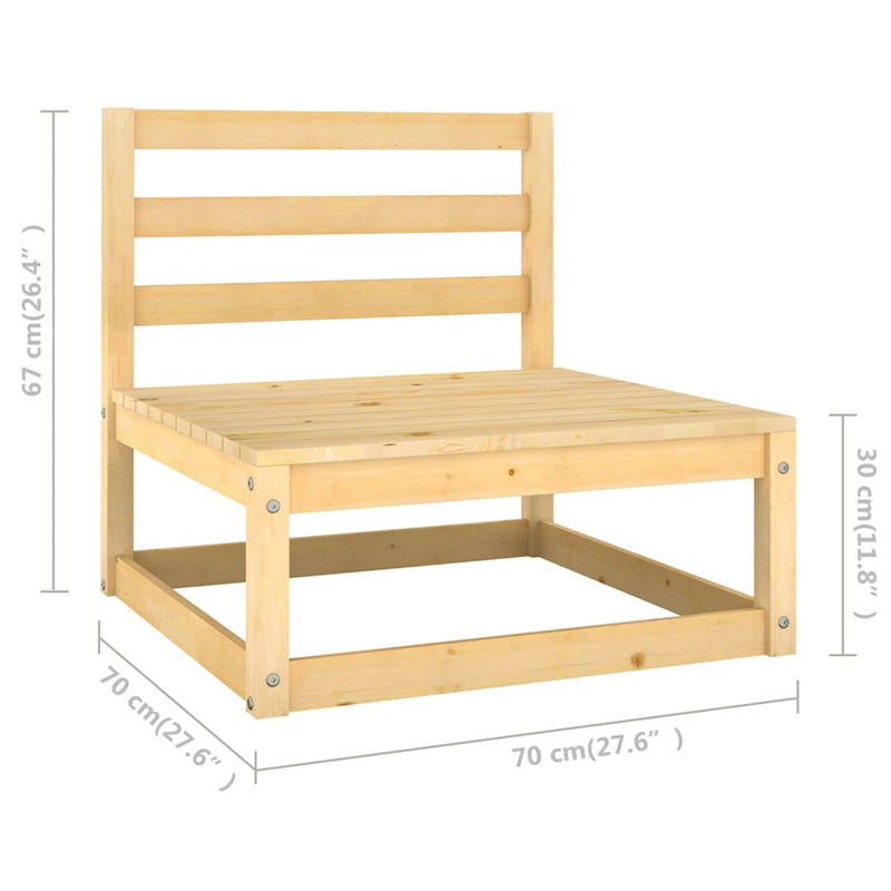vidaXL 5 Piece Garden Lounge Set with Cushions Solid Pinewood