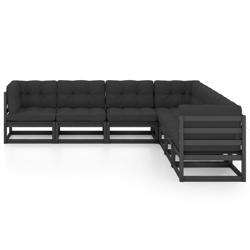 vidaXL 7 Piece Garden Lounge Set with Cushions Solid Pinewood