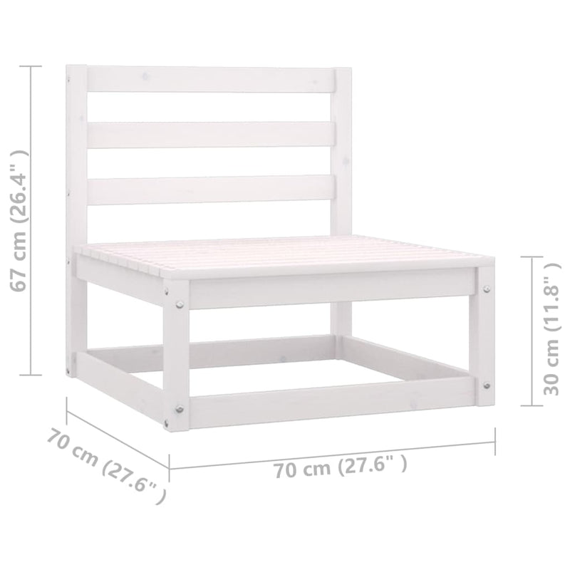 vidaXL 5 Piece Garden Lounge Set with Cushions Solid Pinewood