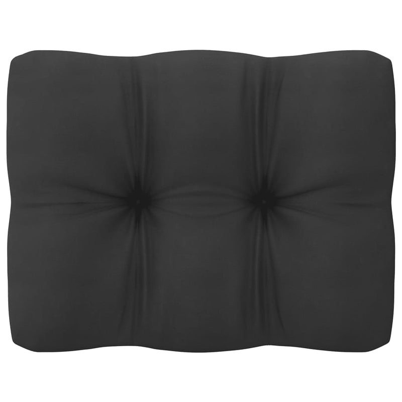 vidaXL 6 Piece Garden Lounge Set with Cushions Black Solid Pinewood