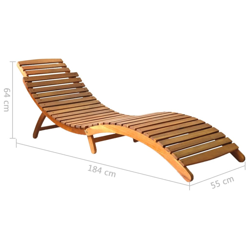 vidaXL Sun Loungers 2 pcs Solid Wood Acacia