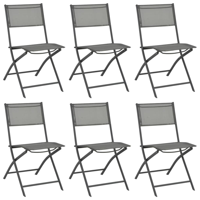 vidaXL 7 Piece Outdoor Dining Set Steel