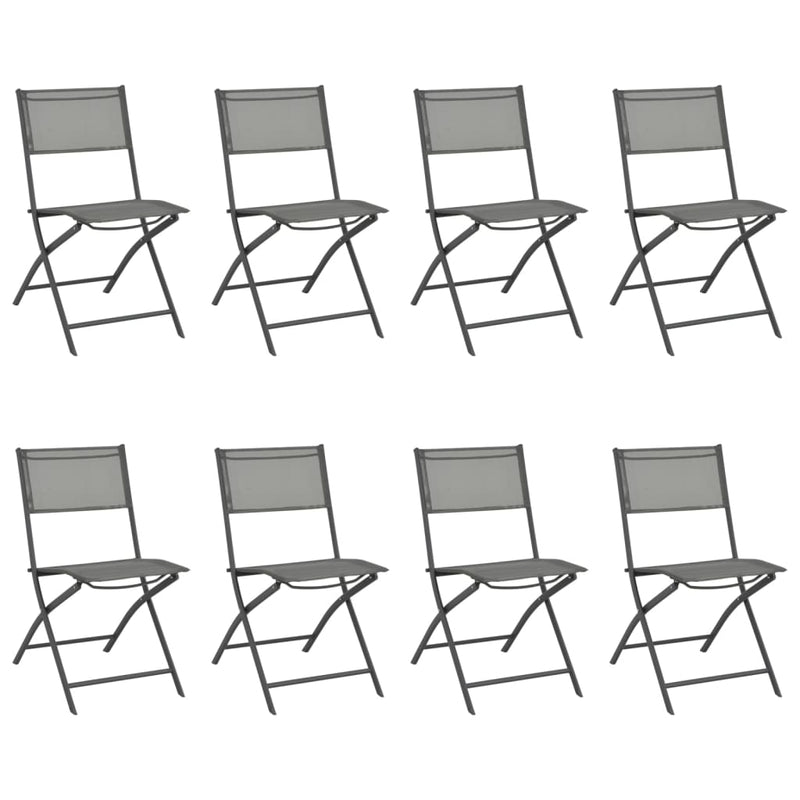 vidaXL 9 Piece Outdoor Dining Set Steel