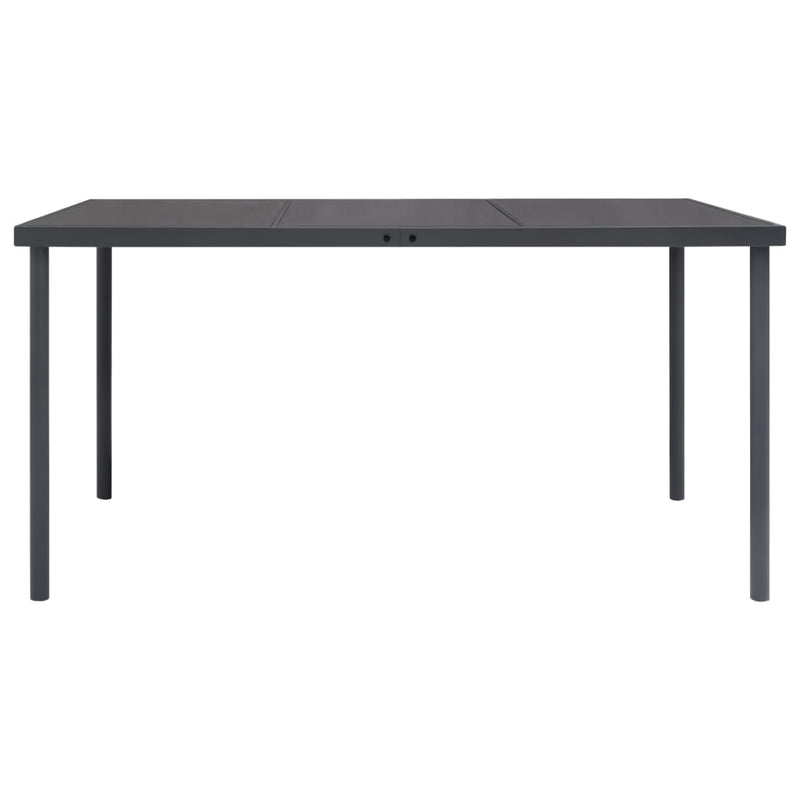 vidaXL 9 Piece Outdoor Dining Set Steel