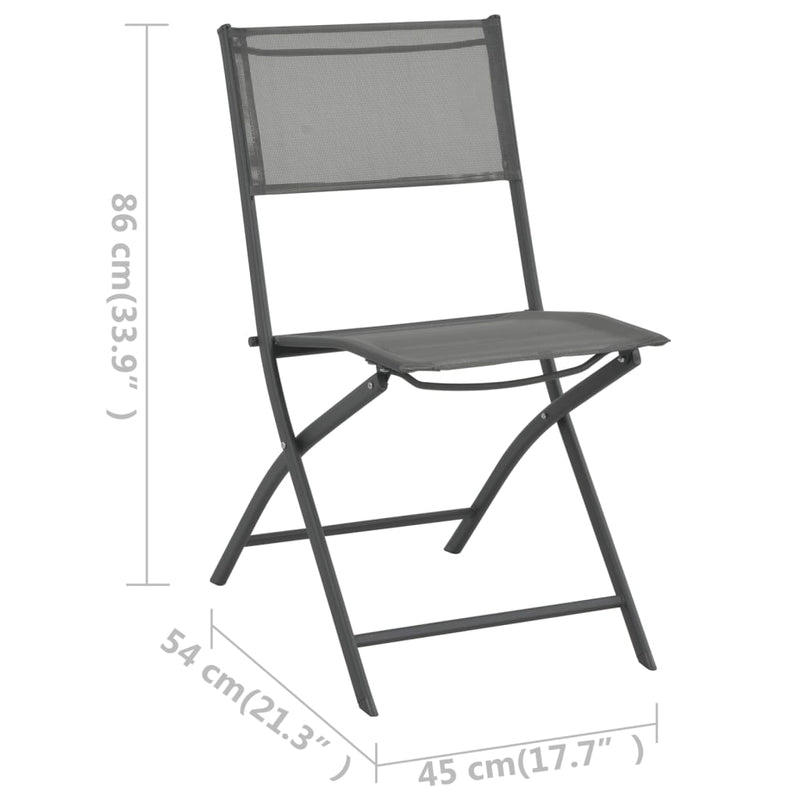 vidaXL 3 Piece Outdoor Dining Set Steel
