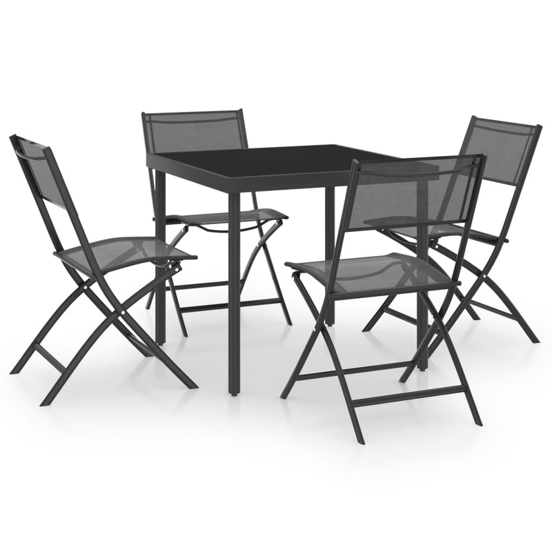 vidaXL 5 Piece Outdoor Dining Set Steel