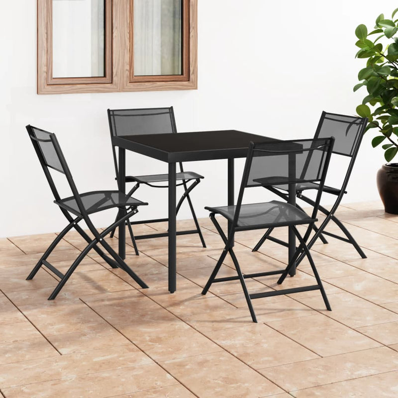 vidaXL 5 Piece Outdoor Dining Set Steel