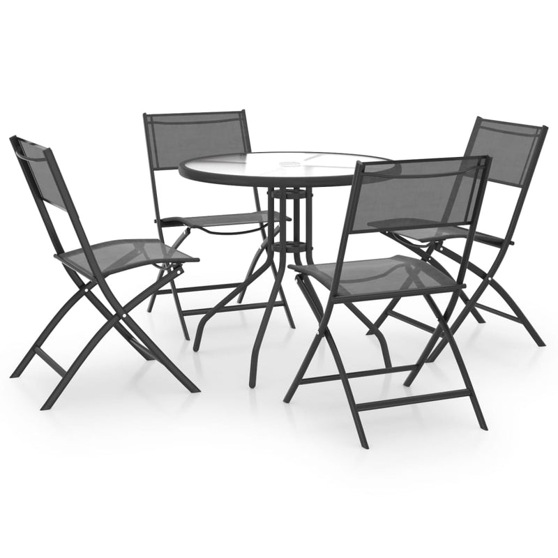 vidaXL 5 Piece Outdoor Dining Set Steel