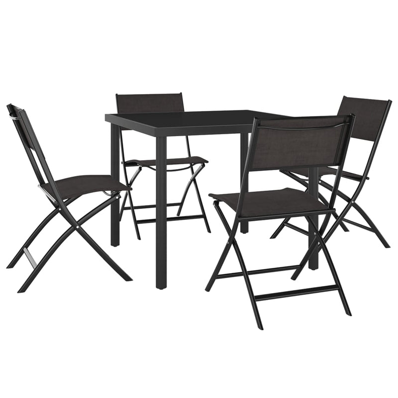 vidaXL 5 Piece Outdoor Dining Set Steel