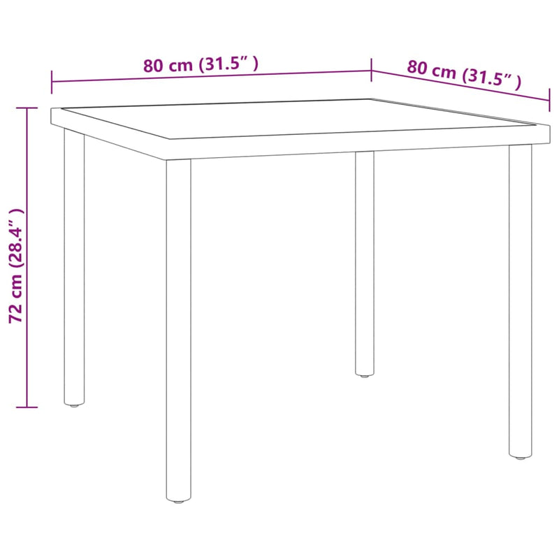 vidaXL 5 Piece Outdoor Dining Set Steel
