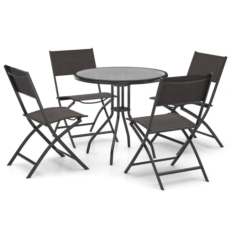 vidaXL 5 Piece Outdoor Dining Set Steel