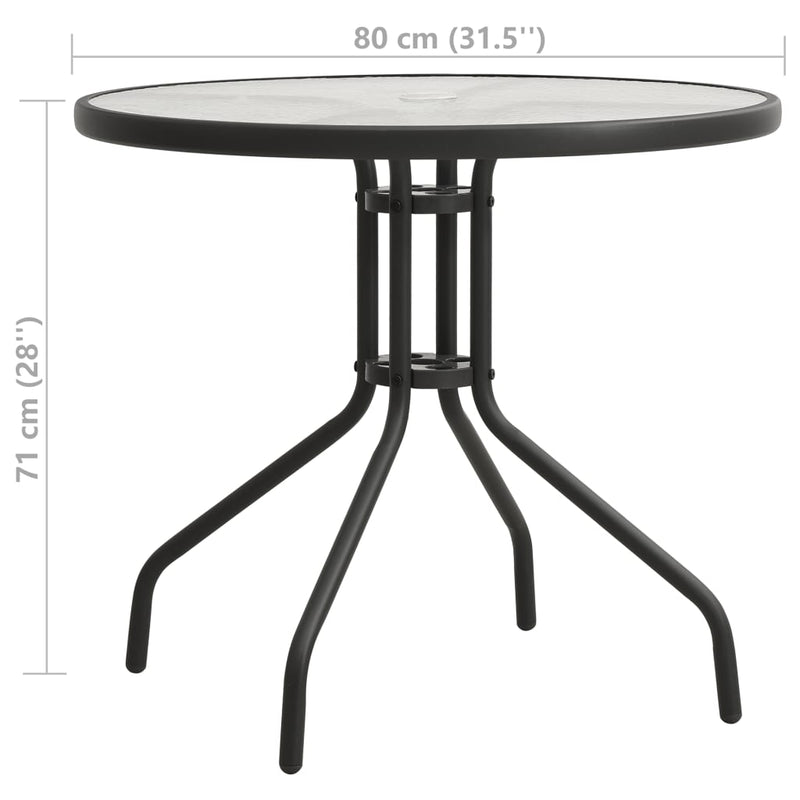 vidaXL 5 Piece Outdoor Dining Set Steel