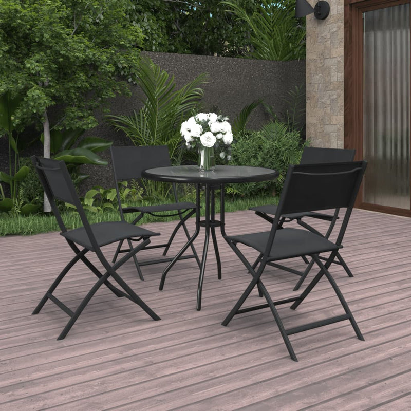 vidaXL 5 Piece Outdoor Dining Set Steel
