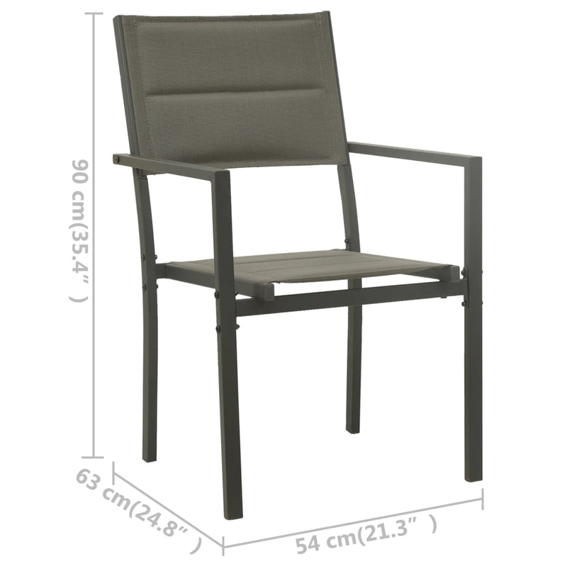 vidaXL 5 Piece Outdoor Dining Set Steel
