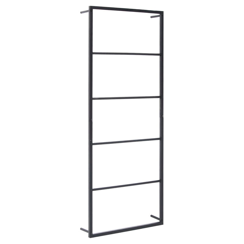 vidaXL Towel Rack Black 45x10x115 cm Steel