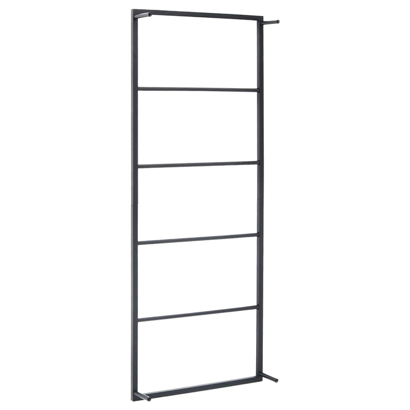 vidaXL Towel Rack Black 45x10x115 cm Steel