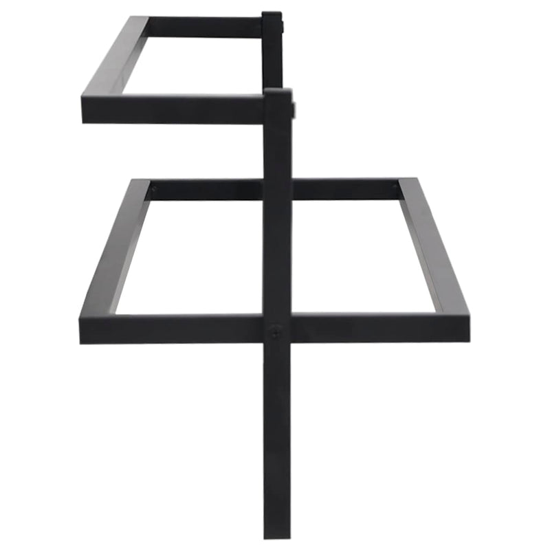 vidaXL Towel Rack Black 95x25x22 cm Iron