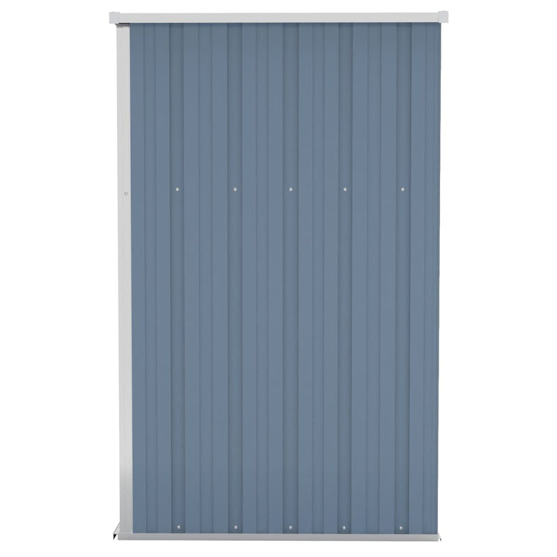 vidaXL Wall-mounted Garden Shed Grey 118x100x178 cm Galvanised Steel