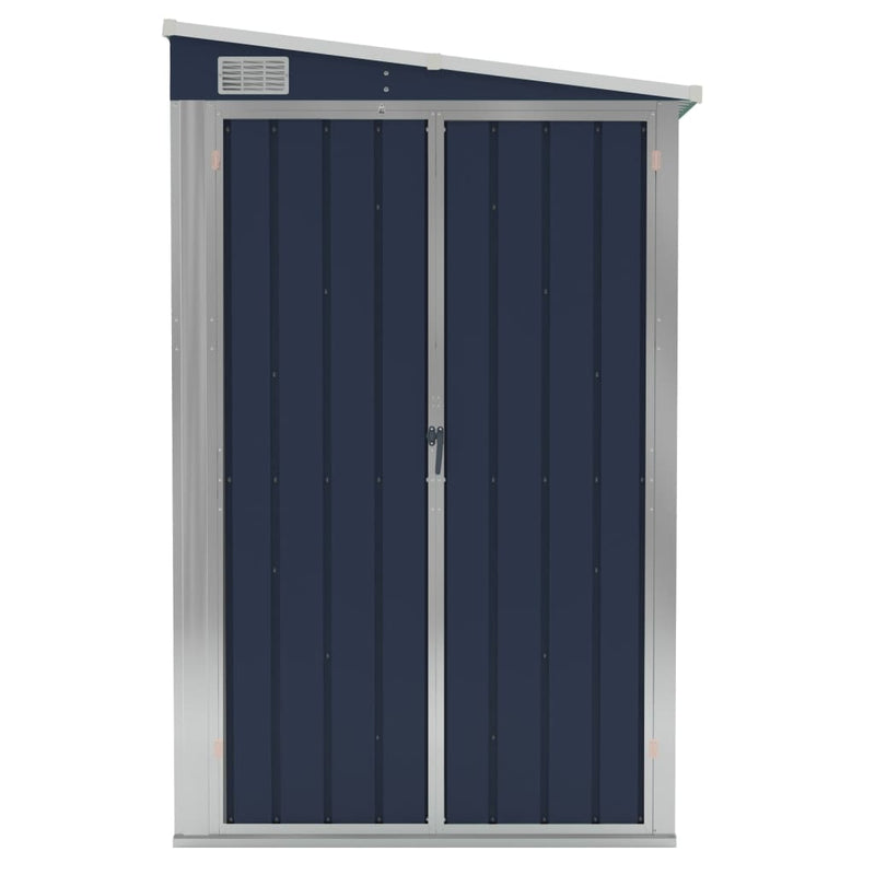 vidaXL Wall-mounted Garden Shed Anthracite 118x100x178 cm Steel