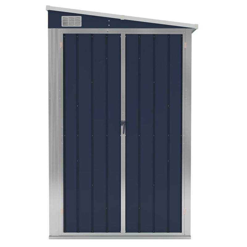 vidaXL Wall-mounted Garden Shed Anthracite 118x382x178 cm Steel