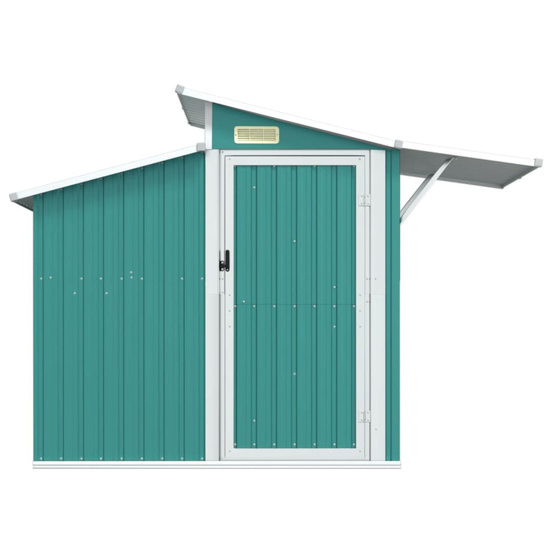 vidaXL Garden Shed Green 270x130x208.5 cm Galvanised Steel