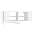 vidaXL Wall-Mounted TV Cabinet White 102x35x35 cm Engineered Wood