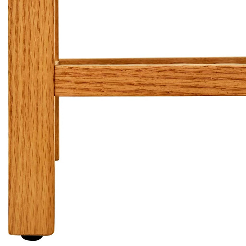 vidaXL Shoe Rack with 4 Shelves 100x27x80 cm Solid Oak Wood