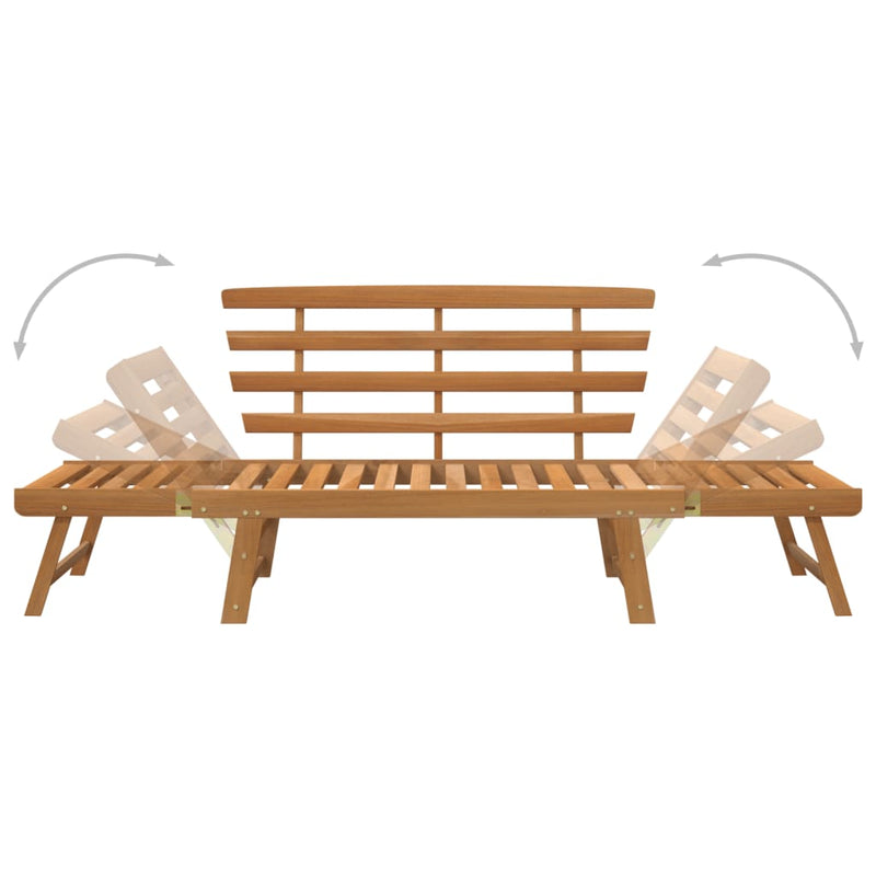 vidaXL Garden Bench 2-in-1 190 cm Solid Acacia Wood