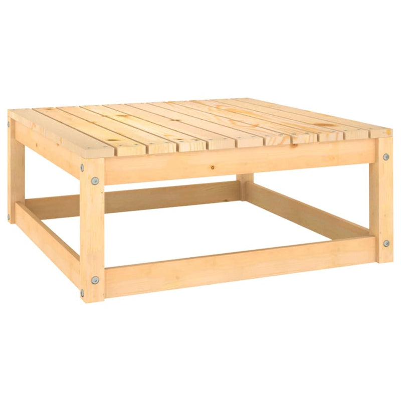 vidaXL Garden Footstool with Cushion Solid Pinewood